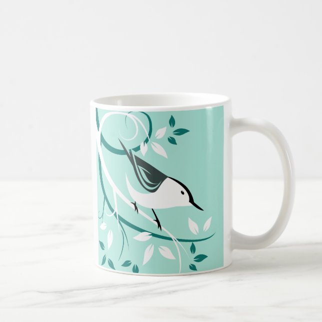 Caneca De Café Presentes de Nuthatch Brancos (Direita)