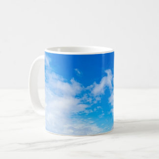 Caneca De Café Presentes de Padrão de Nuvens Azuis