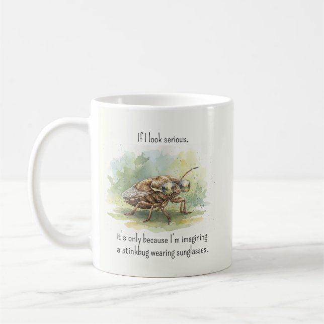 Caneca De Café Presentes de Percevejo Engraçados Percevejo Marrom (Esquerda)
