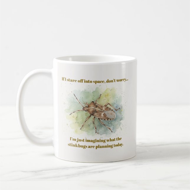 Caneca De Café Presentes de percevejo engraçados Percevejo marrom (Esquerda)