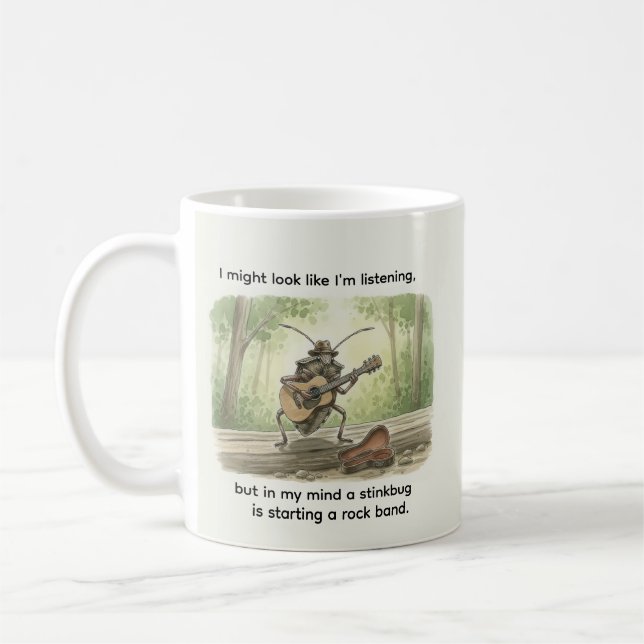 Caneca De Café Presentes de Percevejo Engraçados Percevejo Marrom (Esquerda)
