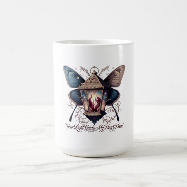 Caneca De Café Presentes de Romance Lanterna Chama Eterna Luz Gui (Centro)