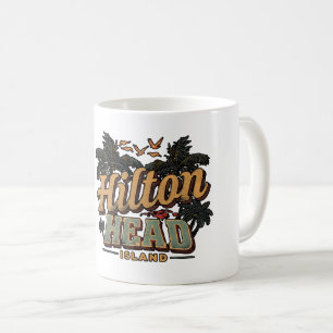 Caneca De Café Presentes de viagem vintage da ilha de Hilton Head