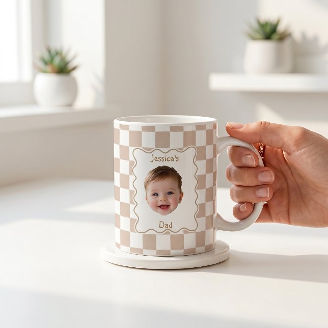 Caneca De Café Presentes do Dia dos Pais para o Papai Marrom (Criador carregado)