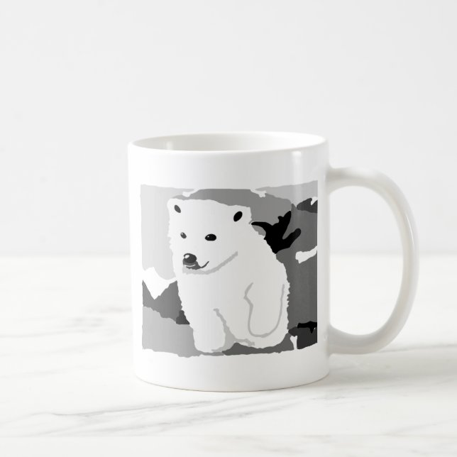 Caneca De Café Presentes e acessórios de arte de urso polar (Direita)