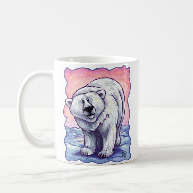 Caneca De Café Presentes e acessórios do Urso Polar (Esquerda)