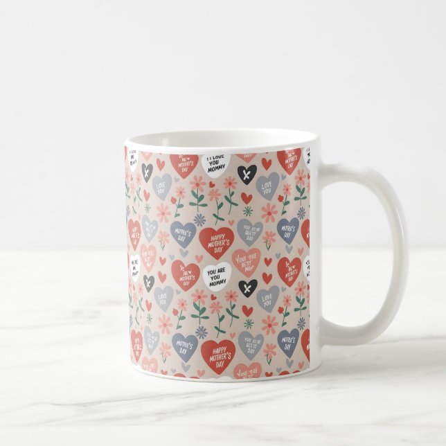 Caneca De Café Presentes e Arte de Dias de as mães Reais (Direita)