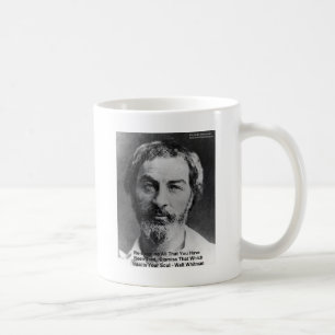 Caneca De Café Presentes e Cartões com Citação de Walt Whitman "I