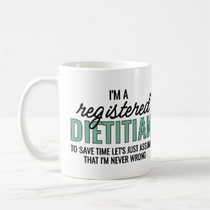 Caneca De Café Presentes engraçados para nutricionista registrado