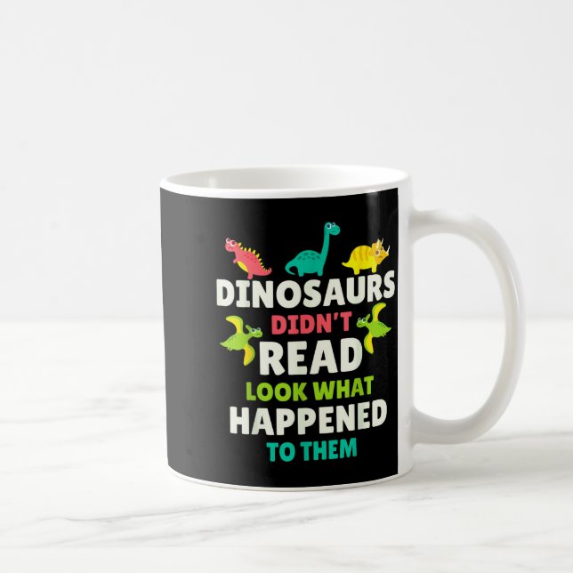 Caneca De Café Presentes engraçados para professores Dinossauros  (Direita)