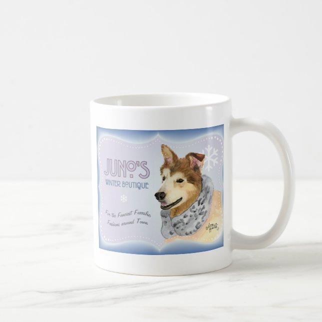Caneca De Café Presentes Husky Malamute (Direita)