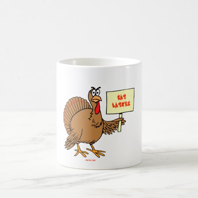 CANECA DE CAFÉ PRESENTES JUDAICOS ENGRAÇADOS DE THNAKSGIVUKKAH (Centro)