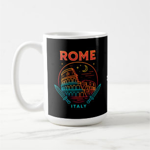 Caneca De Café Presentes Legais de Roma Itália Coliseu Vintage
