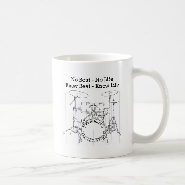 Caneca De Café Presentes para bateristas, músicos, e dançarinos (Direita)