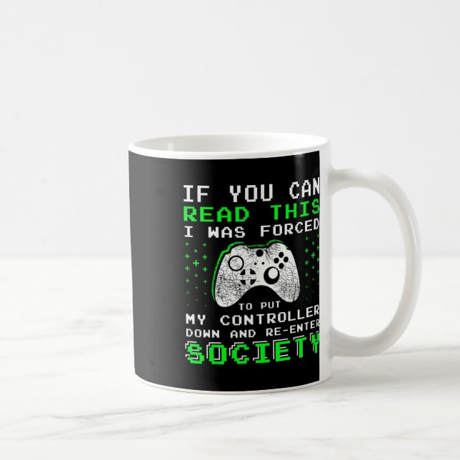 Caneca De Café Presentes Para Jovens Jogadores - Se Puder Ler Est (Direita)