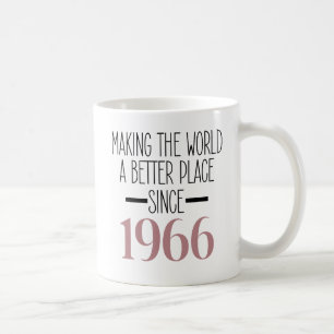 Caneca De Café Presentes para Mulheres Mãe 60 Anos 1966 Aniversár