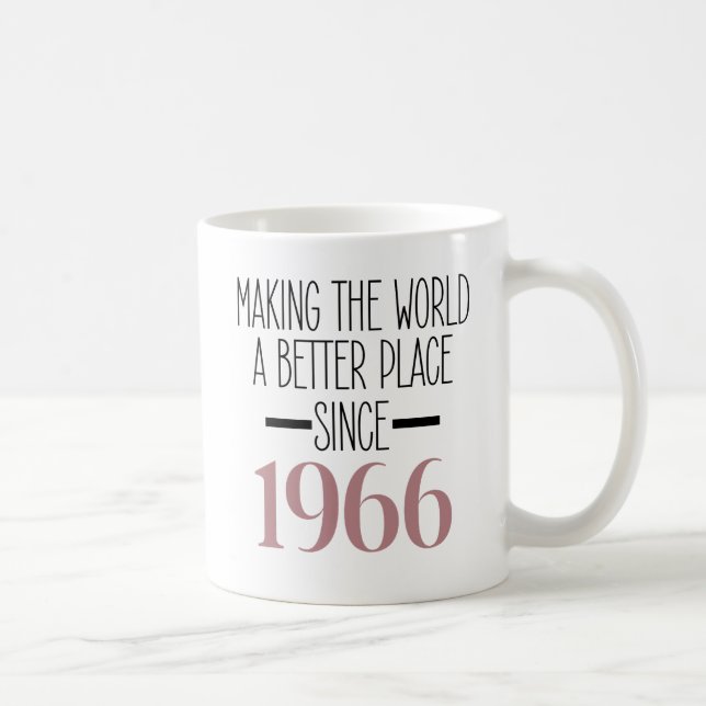 Caneca De Café Presentes para Mulheres Mãe 60 Anos 1966 Aniversár (Direita)
