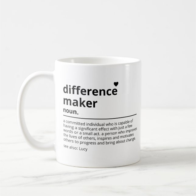 Caneca De Café Presentes para um fazedor de diferenças - presente (Esquerda)