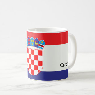 Caneca De Café Presentes patrióticos croatas da bandeira naciona