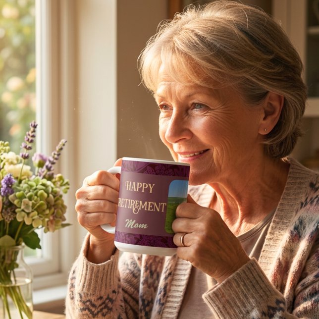 Caneca De Café Presentes Personalizados de Feliz Aposentadoria pa (Personalized Happy Retirement Gifts for Mom Red Coffee Mug)