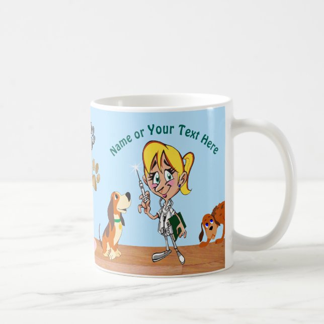 Caneca De Café Presentes personalizados para seu veterinário, (Direita)