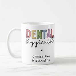 Caneca De Café Presentes RDH de Higienista Dental de Nome Persona