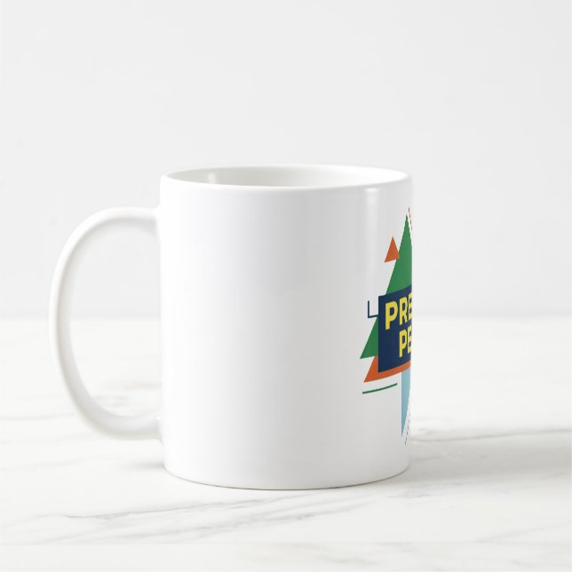 Caneca De Café Presently Perfect Abstract Modern  Design (Esquerda)