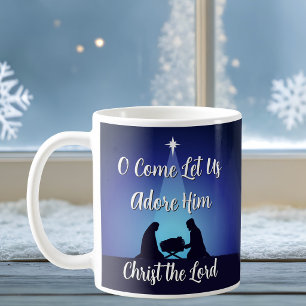 Caneca De Café Presépio de Natal religioso Jesus na manjedoura