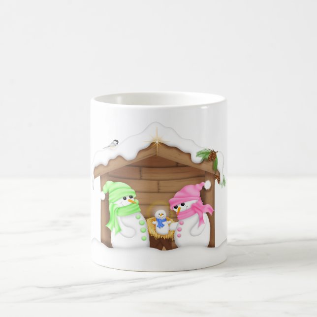 Caneca De Café Presépio de Neve de Natal Bonito (Centro)