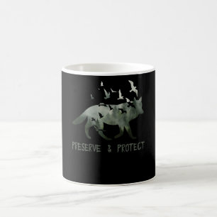Caneca De Café Preservar e proteger o Lobo do Parque Nacional