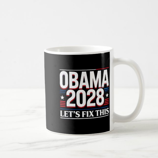 Caneca De Café President Barack Obama 2028 Rtrait Patriotic Democ (Direita)