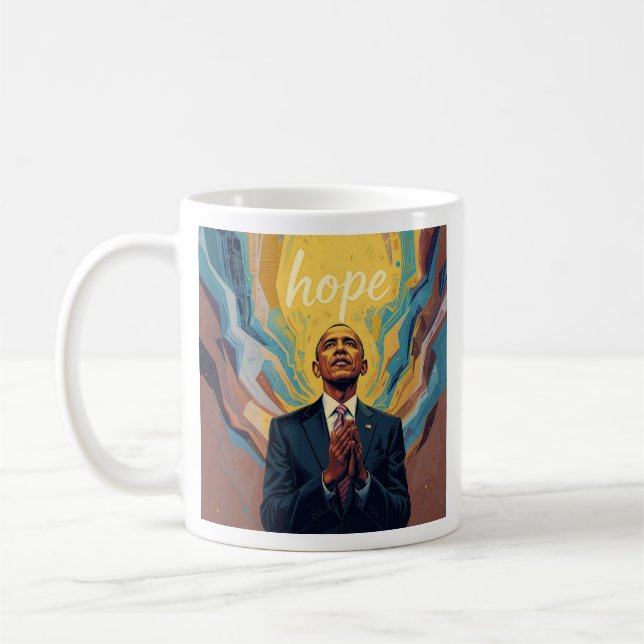Caneca De Café President Barack Obama and the Message of Hope  (Esquerda)