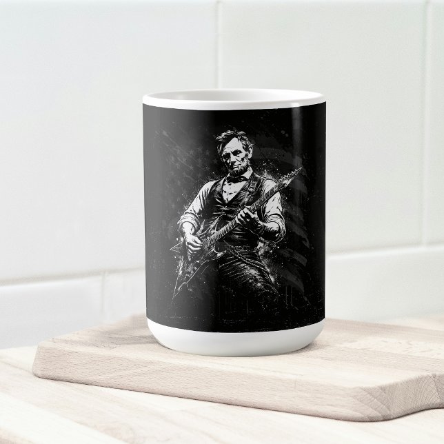 Caneca De Café Presidente Abraham Lincoln Tocando Violão (Criador carregado)