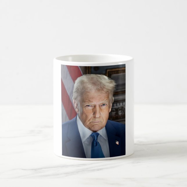 Caneca De Café Presidente americano Donald Trump Foto 2025 (Centro)