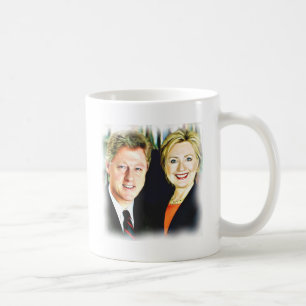 Caneca De Café Presidente Bill Clinton e Presidente Hillary Clint