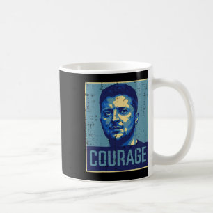 Caneca De Café Presidente da Ucrânia Zelensky Coragem Homens Ucra