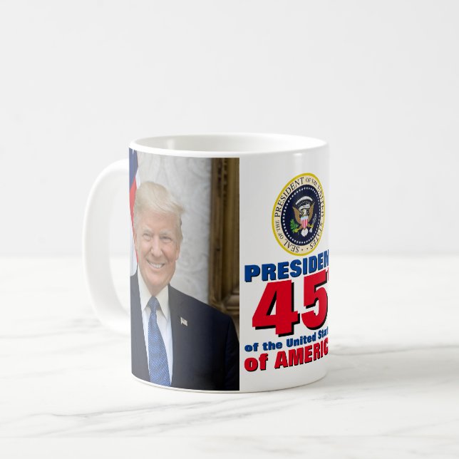 Caneca De Café Presidente Donald Trump (Frente Esquerda)