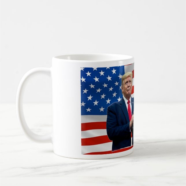 Caneca De Café Presidente Donald Trump USA Bandeira Café Beber Mu (Esquerda)