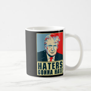 Caneca De Café Presidente Engraçado Donald Trump Inimigos Vão Odi