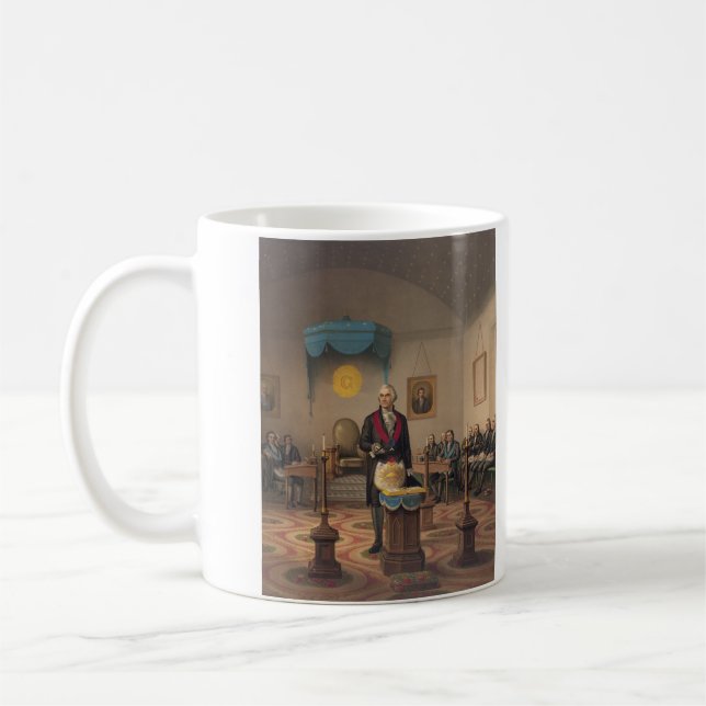 Caneca De Café Presidente George Washington como um pedreiro (Esquerda)