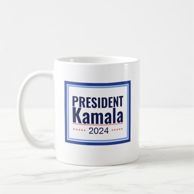 Caneca De Café Presidente Kamala 2024 Eleições (Esquerda)
