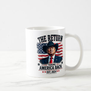 Caneca De Café Presidente Patriótico Donald Trump Cowboy Assumind