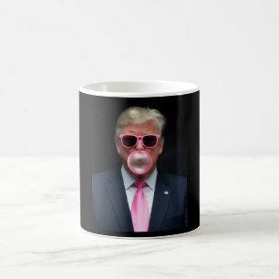 Caneca De Café Presidente Trump Chiclete Pink Bubble Gum 47 EUA
