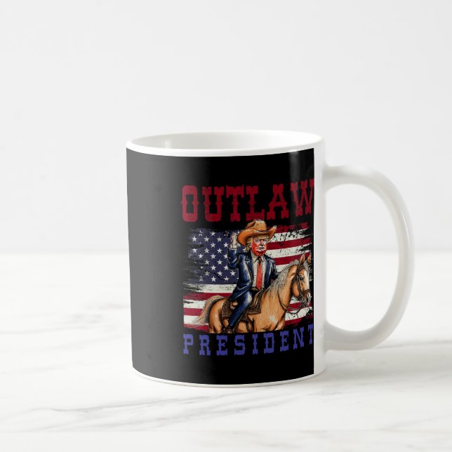Caneca De Café Presidente Trump Cowboy Trump 2024 Condenado Felon (Direita)
