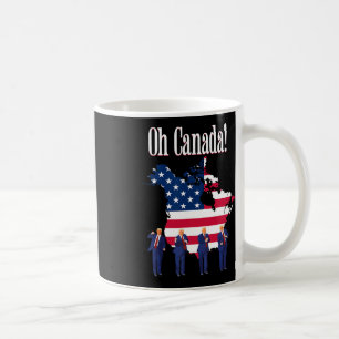Caneca De Café Presidente Trump engraçado dizendo Oh Canadá Mapa