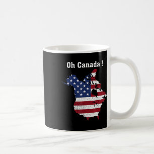 Caneca De Café Presidente Trump engraçado dizendo Oh Canadá Mapa