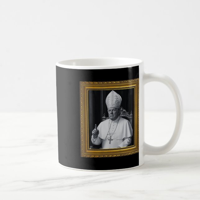 Caneca De Café Presidente Trump Engraçado Quer Ser O Próximo Papa (Direita)
