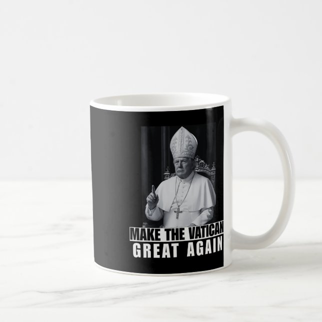 Caneca De Café Presidente Trump Quer Ser O Próximo Papa Ch (Direita)