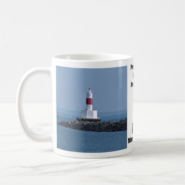 Caneca De Café Presque Isle Harbor Breakwater (Esquerda)