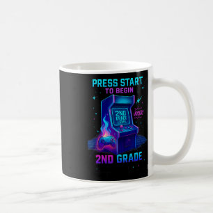 Caneca De Café Pressione Iniciar 2ª Série Gamer Kids Nível Up Div